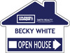 Lowen TradeSource 18"h x 24"w 4MM CORRUGATED PLASTIC HOUSE SHAPED OPEN HOUSE PANEL