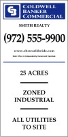 Lowen TradeSource 96"X48" 10MM CORRUGATED PLASTIC COMMERCIAL DIVISION PROPERTY SIGN PRINTED ON ONE SIDE