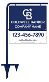 Lowen TradeSource 24h x 24w C/B .150 POLY OFFICE TUBE SIGN STAKE (ES) UNIT - BLUE FRAME