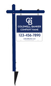 Lowen TradeSource 24h x 24w C/B REFLECTIVE 24 GA STEEL OFFICE ALUMINUM SIGN POST (PP) UNIT - BLUE POST