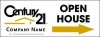Lowen TradeSource 9"h x 24"w 4mm CORRUGATED PLASTIC OPEN HOUSE PANEL-WHITE BACKGROUND