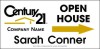 Lowen TradeSource 12"h x 24"w 4mm CORRUGATED PLASTIC AGENT OPEN HOUSE PANEL-WHITE BACKGROUND
