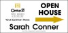 Lowen TradeSource 12"h x 24"w 24 GA STEEL FINE HOMES OPEN HOUSE DIRECTIONAL PANEL-WHITE BACKGROUND