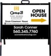 Lowen TradeSource 18"X24" FINE HOMES AGENT OPEN HOUSE STEEL TENT UNIT-WHITE BACKGROUND