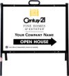 Lowen TradeSource 18"X24" FINE HOMES OPEN HOUSE STEEL TENT UNIT-WHITE BACKGROUND