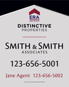 Lowen TradeSource 30h x 24w ERA DISTINCTIVE PROPERTIES 24 GA STEEL AGENT NAME HANGING PANEL - LT GRAY B/G