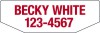 Lowen TradeSource 6"X18" 24 GA STEEL #150 AGENT RIDER-RED ON WHITE : Agent riders, Name riders, Sign riders