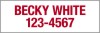 Lowen TradeSource 6"X18" 24 GA STEEL #170 AGENT RIDER-RED ON WHITE : Agent riders, Name riders, Sign riders
