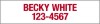 Lowen TradeSource 6"X24" 24 GA STEEL AGENT RIDER-RED ON WHITE : Agent riders, Name riders, Sign riders