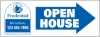 Lowen TradeSource 9"h x 24"w 4mm CORRUGATED PLASTIC OPEN HOUSE PANEL-BLUE ARROW