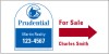Lowen TradeSource 12"h x 24"w 4mm CORRUGATED PLASTIC AGENT FOR SALE PANEL (RED ARROW)