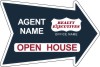 Lowen TradeSource 18"h x 24"w 4mm CORRUGATED PLASTIC OPEN HOUSE ARROW