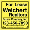 Weichert Realtors&reg; 48"X48" FOR LEASE 10MM CORRUGATED PLASTIC PANEL