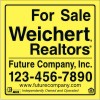 Weichert Realtors&reg; 48"X48" FOR SALE 10MM CORRUGATED PLASTIC PANEL