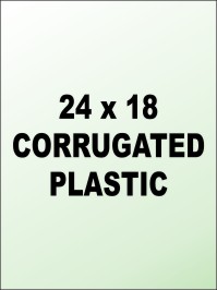 Independent REALTORS&reg; 24X18 4MM CORRUGATED PLASTIC DF PANEL-HORIZONTAL FLUTES