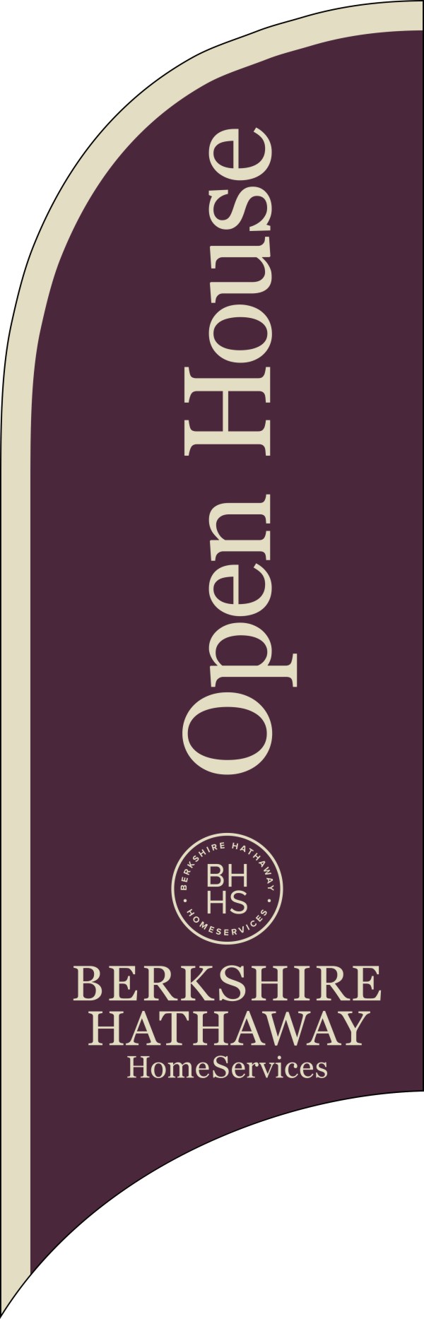 Berkshire Hathaway Real Estate Open House Feather Flag Only, 7Foot