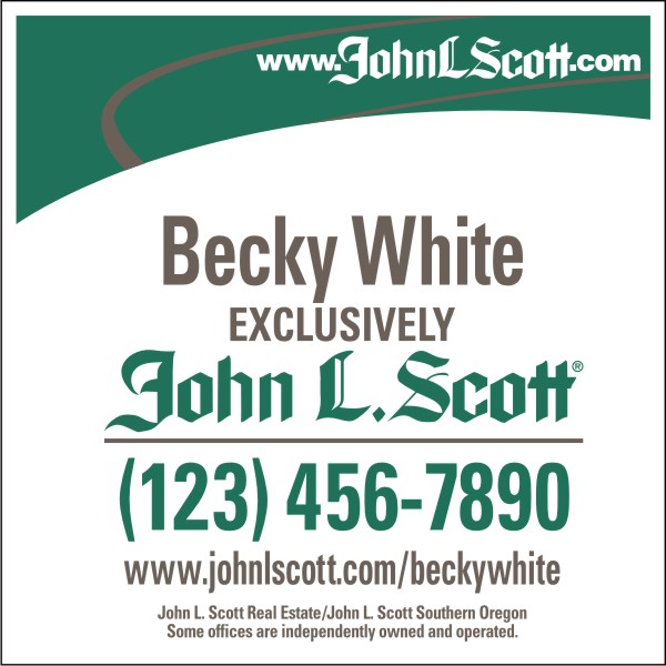 John L. Scott Real Estate Hanging Sign Panel With Grommets, .150