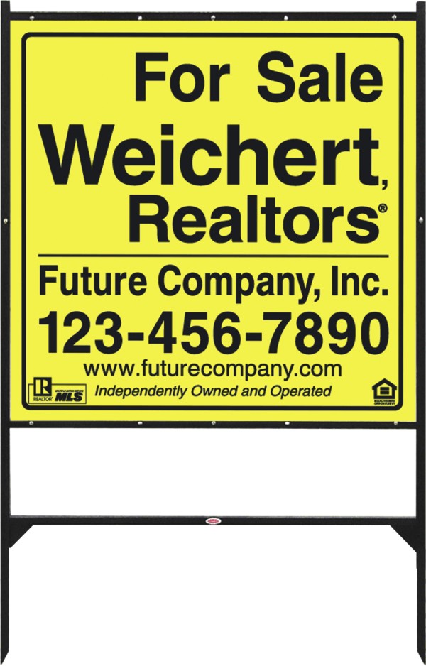 Weichert Realtors® Commercial Real Estate For Sale Angle Iron Frame And Sign Panel Unit, 24ga