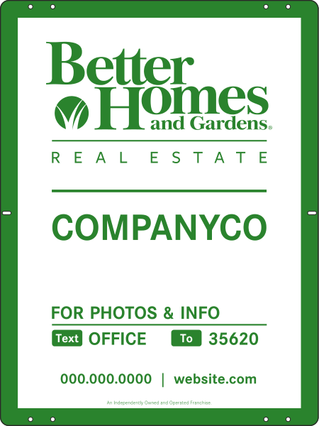 For Photos & Info Sign Panel, 24"H X 18"W, Steel