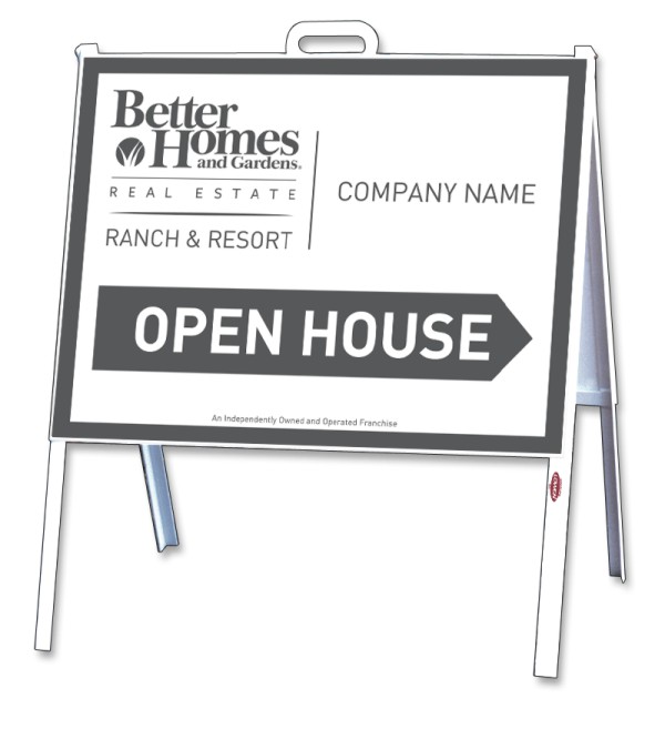 Ranch And Resort Open House A-Frame And Sign Panel Unit, 24 GA Steel 18"H X 24"W