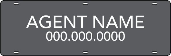 Waterfront Collection Agent Sign Rider, 24 GA Steel 6"H X 18"W