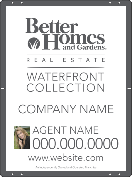Waterfront Collection Real Estate Photo Sign Panel, 24 GA Steel 24"H X 18"W