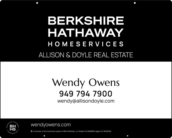 Hanging Agent Sign Panel, 24"H X 30"W, Steel