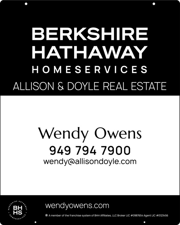 Hanging Agent Sign Panel, 30"H X 24"W, Steel