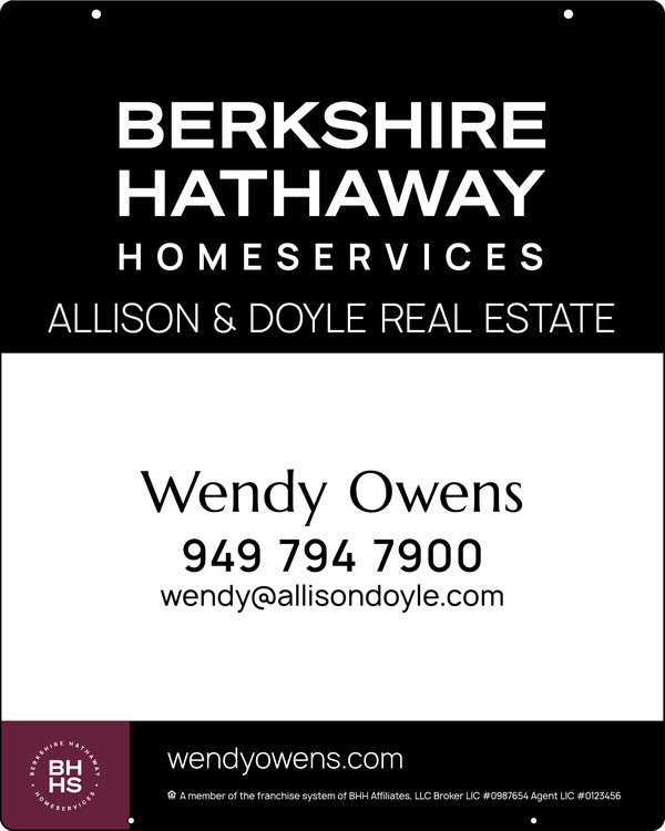 Reflective Hanging Agent Sign Panel, 30"H X 24"W, 3mm Aluminum Composite