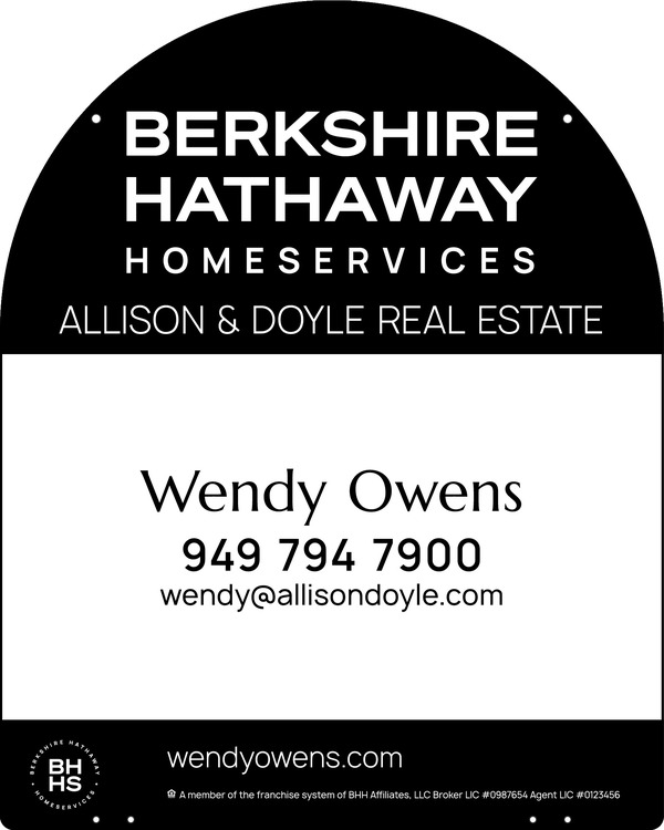 Hanging Arc Top Agent Sign Panel, 30"H X 24"W, 3mm Aluminum Composite
