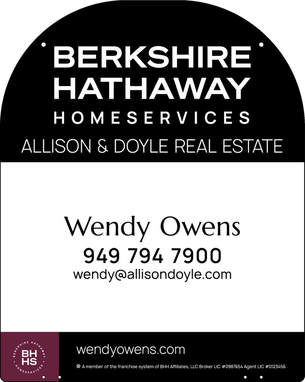 Hanging Yard Arm Dome Agent Sign Panel, 30"H X 24"W, 3mm Aluminum Composite