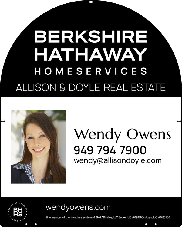 Arc Top Agent Photo Sign Panel, 30"H X 24", Steel