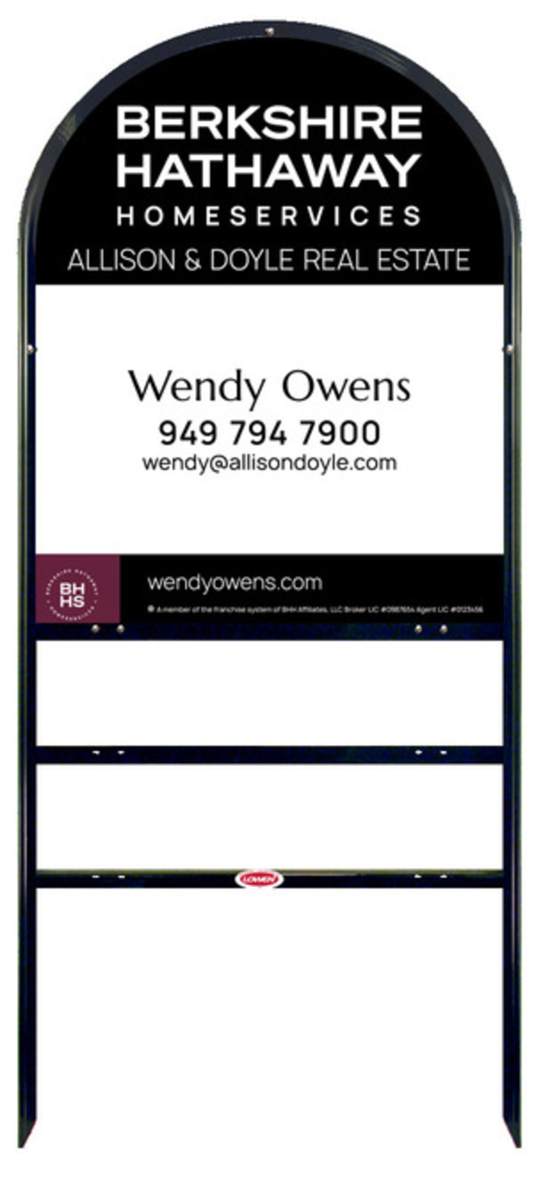 Arc Top Frame W/ 2 Rider Inserts And Agent Sign Panel Unit, 30"H X 24"W, Steel