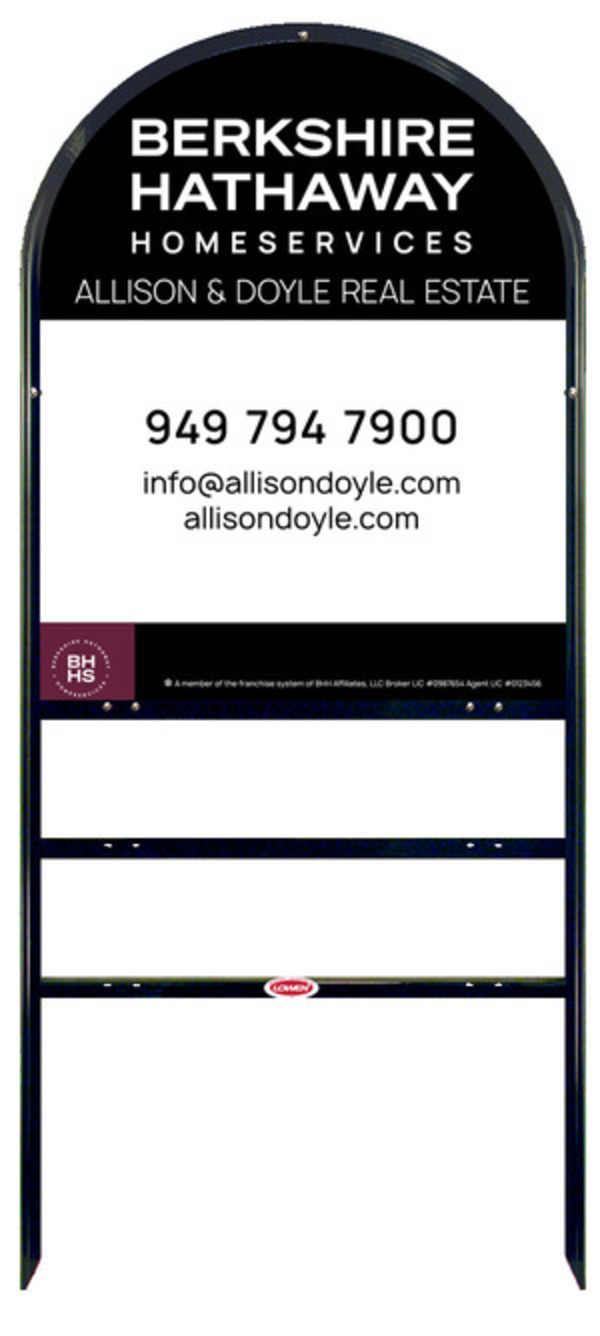 Arc Top Frame W/ 2 Rider Inserts And Office Sign Panel Unit, 30"H X 24"W, Steel