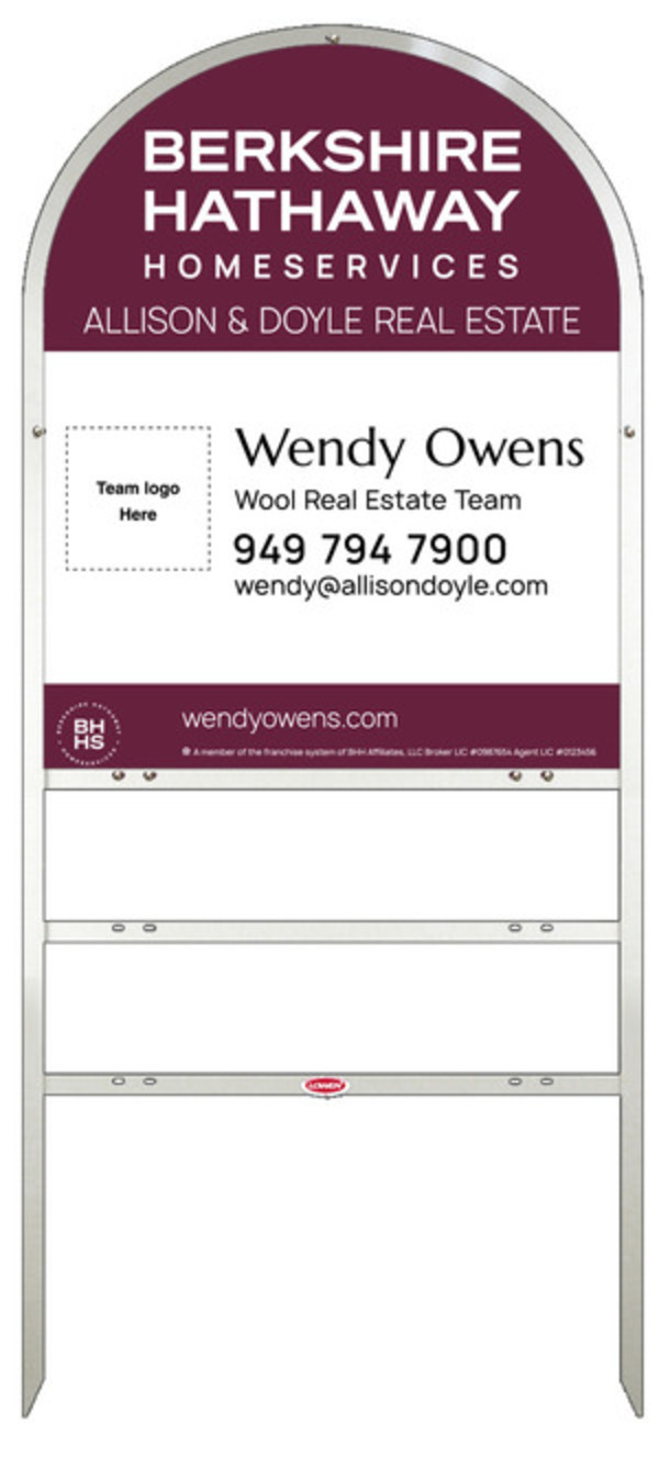 Arc Top Frame W/ 2 Rider Inserts And Team Logo Sign Panel Unit, 30"H X 24"W, Steel