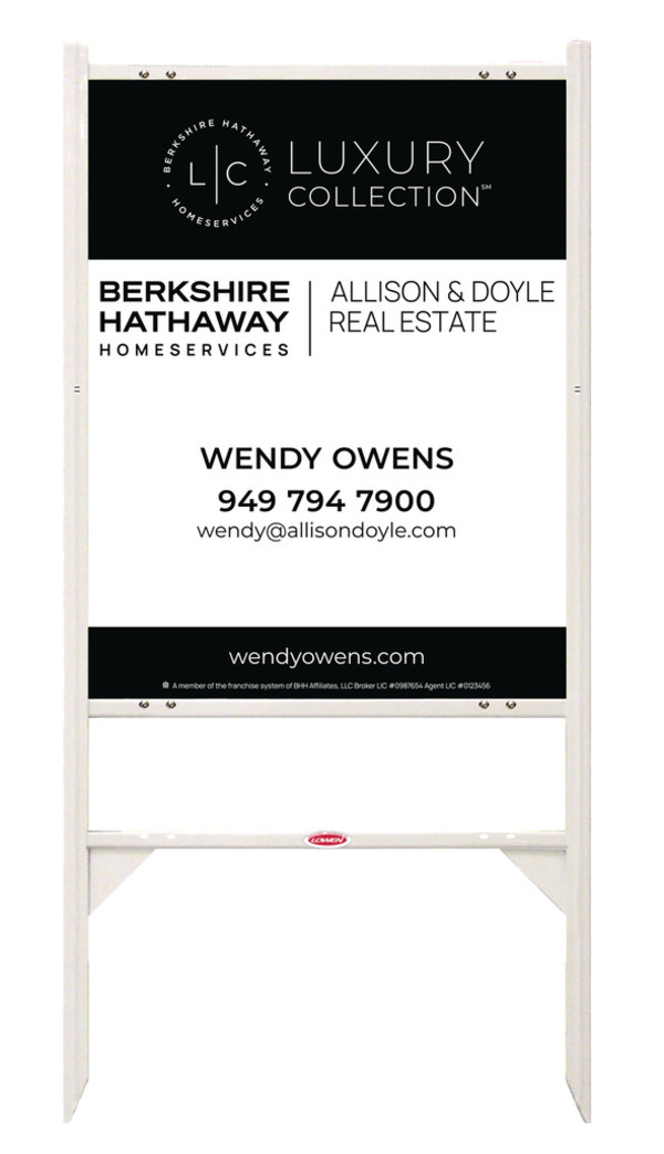 Angle Iron Frame And Agent Sign Panel Unit, 30"H X 24"W, Steel