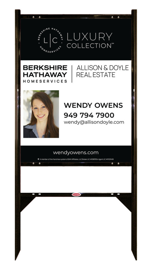 Angle Iron Frame And Agent Photo Sign Panel Unit, 30"H X 24"W, Steel