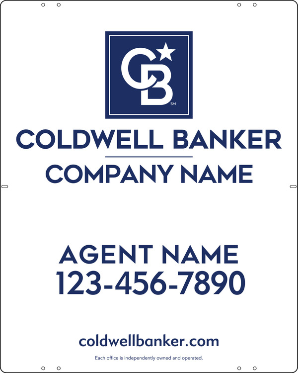 Reflective Agent Sign Panel, 30"H X 24", .040 Aluminum