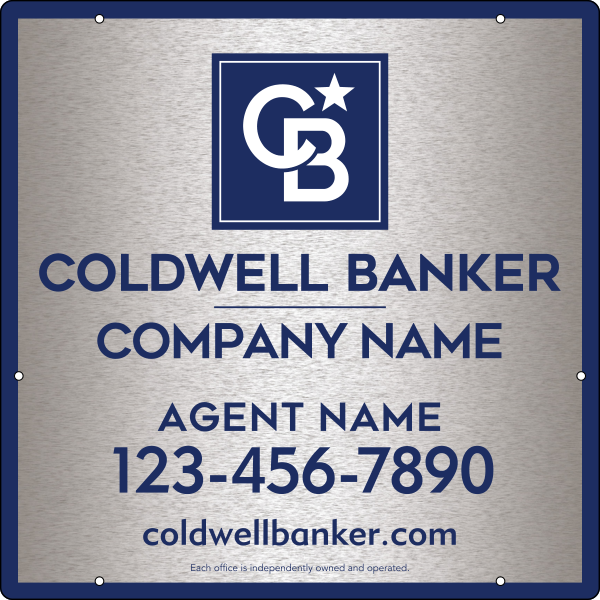 Agent Hanging Sign Panel, 24"H X 24"W, 3mm Brushed Aluminum Composite
