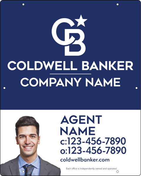 Coldwell Banker&reg; Agent Cut Out Photo Hanging Sign Panel, 30"h x 24"w, 3MM Aluminum Composite