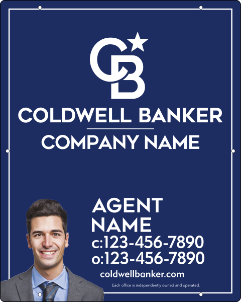 Coldwell Banker&reg; Agent Cut Out Photo Hanging Sign Panel, 30"h x 24"w, 3MM Aluminum Composite