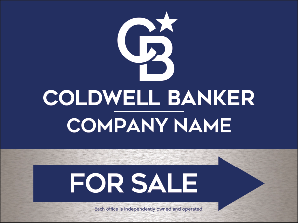 Directional Office For Sale Sign Panel, 18"H X 24"W, 4mm Corrugated