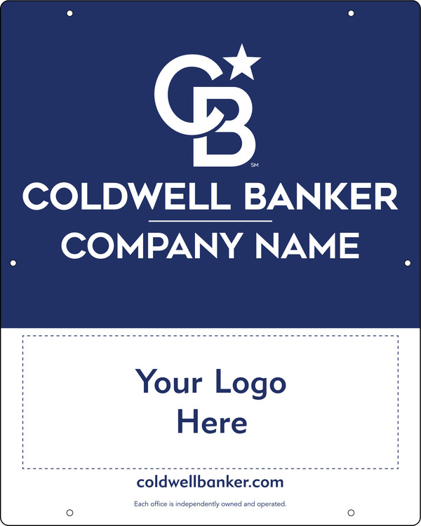 Coldwell Banker&reg; Agent Logo Hanging Sign Panel, 30"h x 24", .063 Aluminum