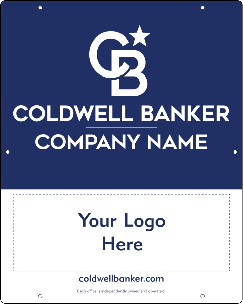 Coldwell Banker&reg; Reflective Agent Logo Hanging Sign Panel, 30"h x 24"w, 3MM Aluminum Composite