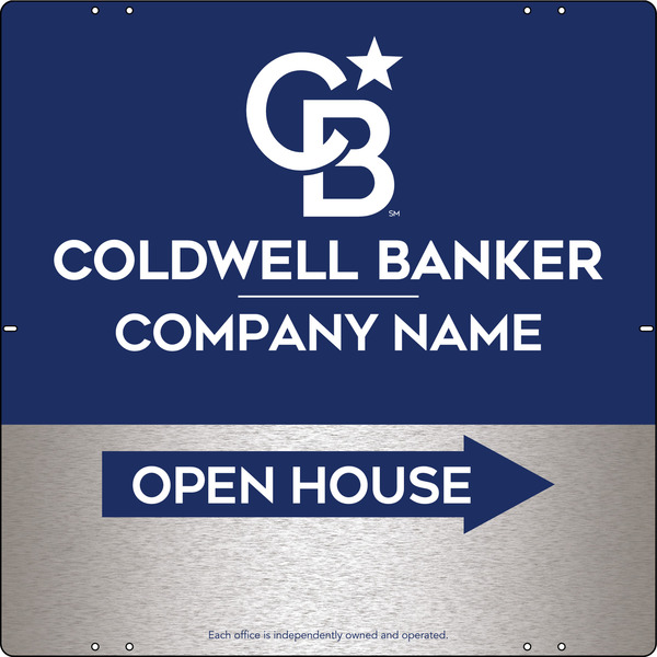 Office Open House Sign Panel, 24"H X 24"W, 3mm Brushed Aluminum Composite