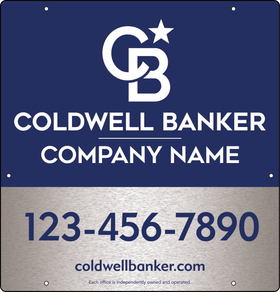 Office Hanging Sign Panel, 25"H X 24"W, 3mm Brushed Aluminum Composite