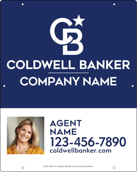 Agent Photo Hanging Sign Panel, 30"H X 24"W, 3mm Aluminum Composite