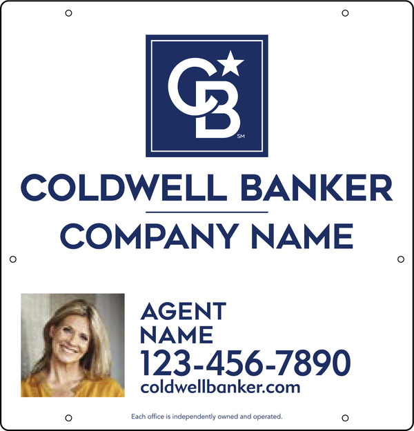 Agent Hanging Photo Sign Panel, 25"H X 24"W, .063 Aluminum