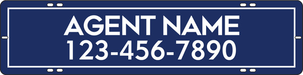 Agent Name Sign Rider, 6"H X 24"W, 3mm Aluminum Composite
