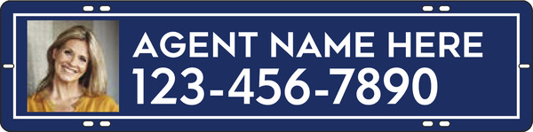 Reflective Agent Photo Sign Rider, 6"H X 24"W, 3mm Aluminum Composite